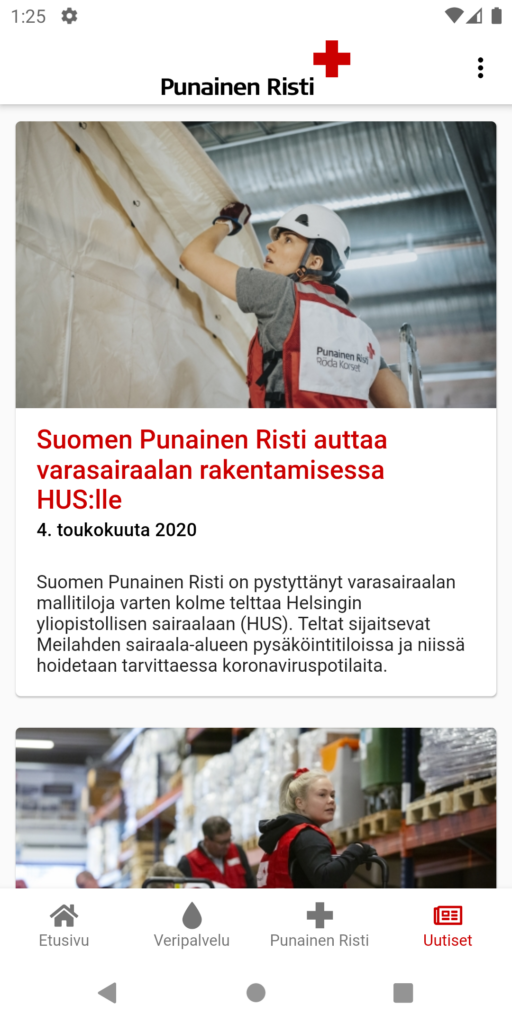 Suomen Punainen Risti, kuvakaappaus 1